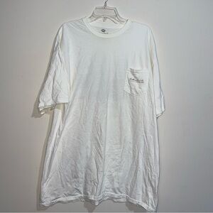 Southern Point Co Tradition Tee White With Maroon Lettering Front Pocket 2XL Tee